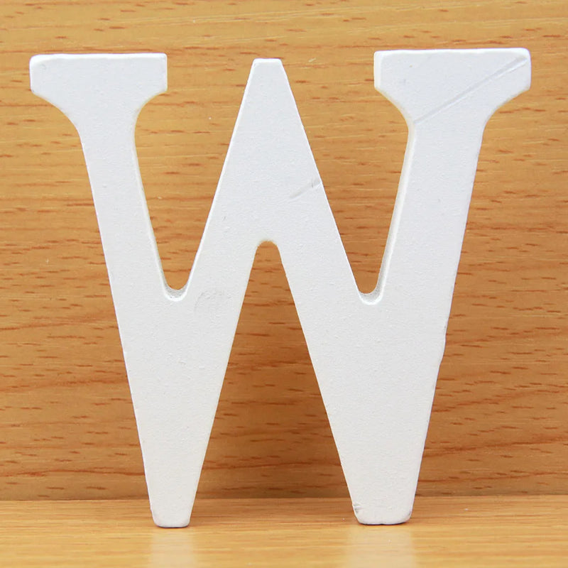 8 CM Letras Decorativas Grandes White Wooden Letters Home Decor Wedding Decoration DIY Personalised Name Design Free Standing