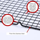 FAISDU 1pcs Single Layer Stainless Steel BBQ Bread Cake Cooling Rack Drip Dry Rack Cooling Grid Baking Pan Household Baking Tool