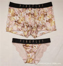 New Style Men's And Women Underwear Sexy Lace Panties Women Low Waist Printing Briefs Male Comfort Boxers Fashion Lovers Panties