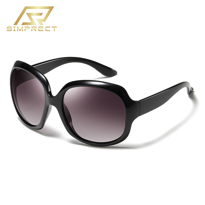 SIMPRECT Polarized Sunglasses Women 2023 UV Protection Oversized Square Sun Glasses Luxury Brand Quality UV400 Shades For Women