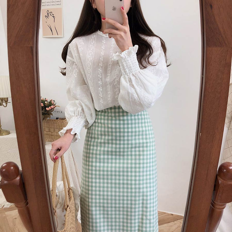 Summer Women Blouses White Shirt Female Women Blouse Maxi Blusas Casual Elegant Vintage Long Sleeve Cotton Oversize Loose Spring