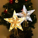 Christmas Tree Topper Star Lights Xmas Tree LED Star Night Lamp Ornaments Christmas Festival Party New Year Home DIY Decorations