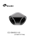 BYKSKI  G1/4'' Thread 90 Degree Fitting Adapter Water Cooling Adaptors