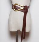 135cm Elegant Women Influencer Stylish All-match Fashion Women PU Leather Female Black New Quality Belt for Blazer