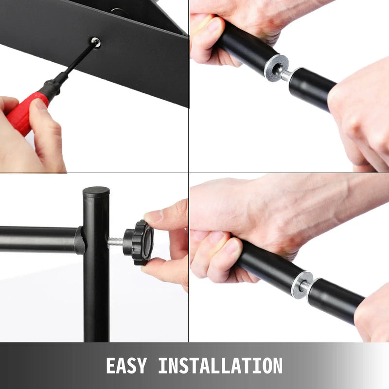 SucceBuy 3x2.4M Backdrop Background Stand Adjustable Telescopic Backdrop Banner Stand for Photocall Video Wedding Event Party