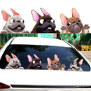 French Bulldog Car Sticker Pet Dog Vinyl Decal Animal Cartoon Auto Stickers Waterproof Bumper Accessories Decoration 12*14cm