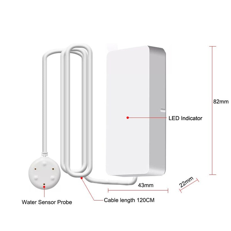 Tuya Wifi/Zigbee Water Leakage Alarm Independent WIFI Water Leak Sensor Detector Flood Alert Overflow Security Alarm System Tuya