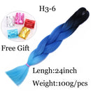 24'' Synthetic Jumbo  Braiding Hair Long Braids Hair Bundles Strands Ombre Crochet Braid Hair Extensions for Woman Pink Gray