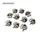10pcs/lot Mini Yellow Bee Patch Embroidery Sticker Iron on Patches for Clothing Applique Embroidery DIY Clothing Accessories