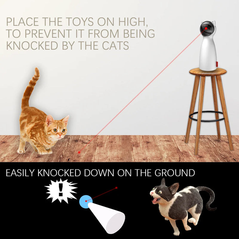 Automatic Cat Toys Interactive Smart Teasing Pet LED Laser Funny Handheld Mode Electronic Pet for All Cats Laserlampje Kat