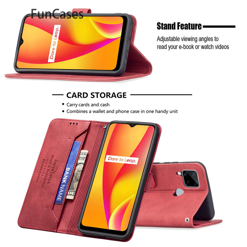 Best Selling Smartphone Covers For telefoon OPPO Realme C12 Case sFor OPPO coque Realme C25 C15 Movil RFID Blocking Phone Pouch
