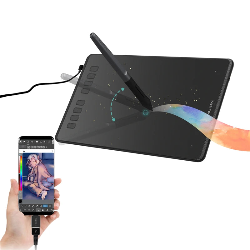 HUION H950P Ultrathin Graphic Tablet Digital Tablets Professional Drawing Pen Tablet with Battery-Free Stylus