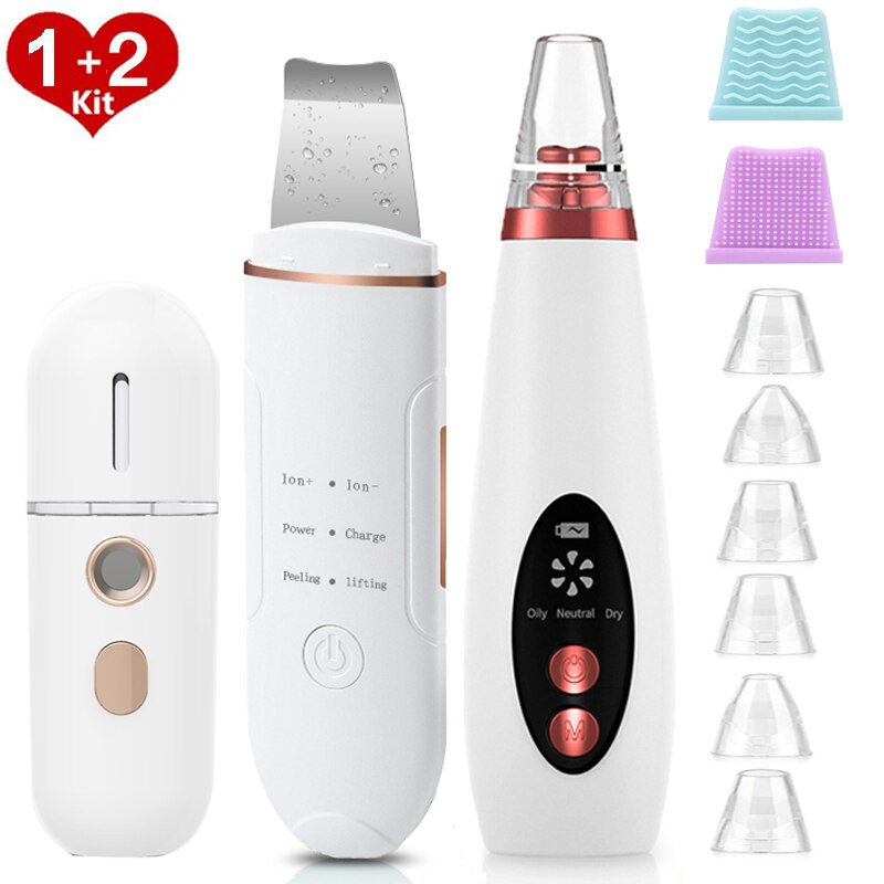 RUBYONLY Ultrasonic Skin Scrubber Deep Face Cleaning Machine Peeling Shovel Facial Pore Cleaner Ultrasonic Cleaner