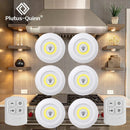 Super Bright COB Under Cabinet Light Wireless Remote Control Dimmable Wardrobe Lamp For Home Kitchen Closet Bedroom Night Lamp