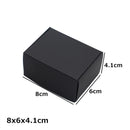 24Pcs Black Cardboard Packaging Boxes  Jewelry  Boxes Multiple Sizes Aircraft Gift Box Black Handmade Soap Packaging Boxes