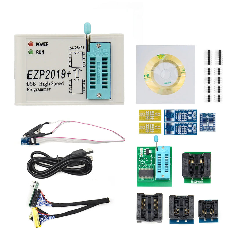 EZP2023 High-Speed USB SPI Programmer+15 Adapters Support 24 25 26 93 95 EEPROM 25 Flash Bios Chip Better Than EZP2019