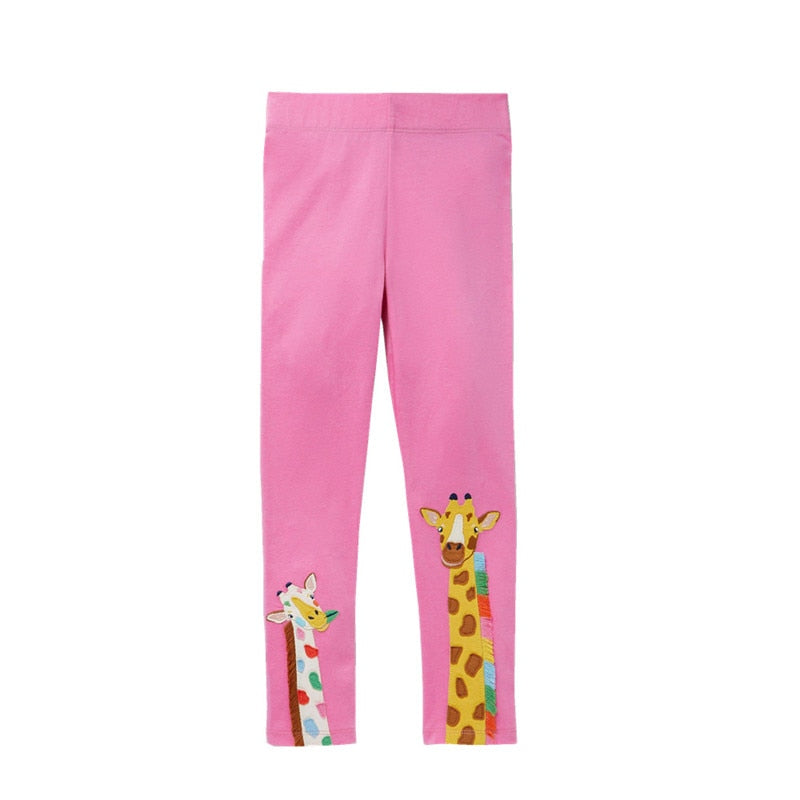 Girls Leggings Stripes Unicorn Pants Kids Cotton Skinny Pants Cartoon Animals Butterfly Print Children Trousers