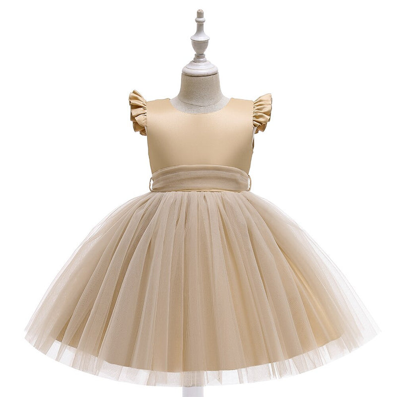 Girls Summer Dress Kids Dresses For Girls Princess Dress With Mesh Belt Children Girl Birthday Party Wedding Dress