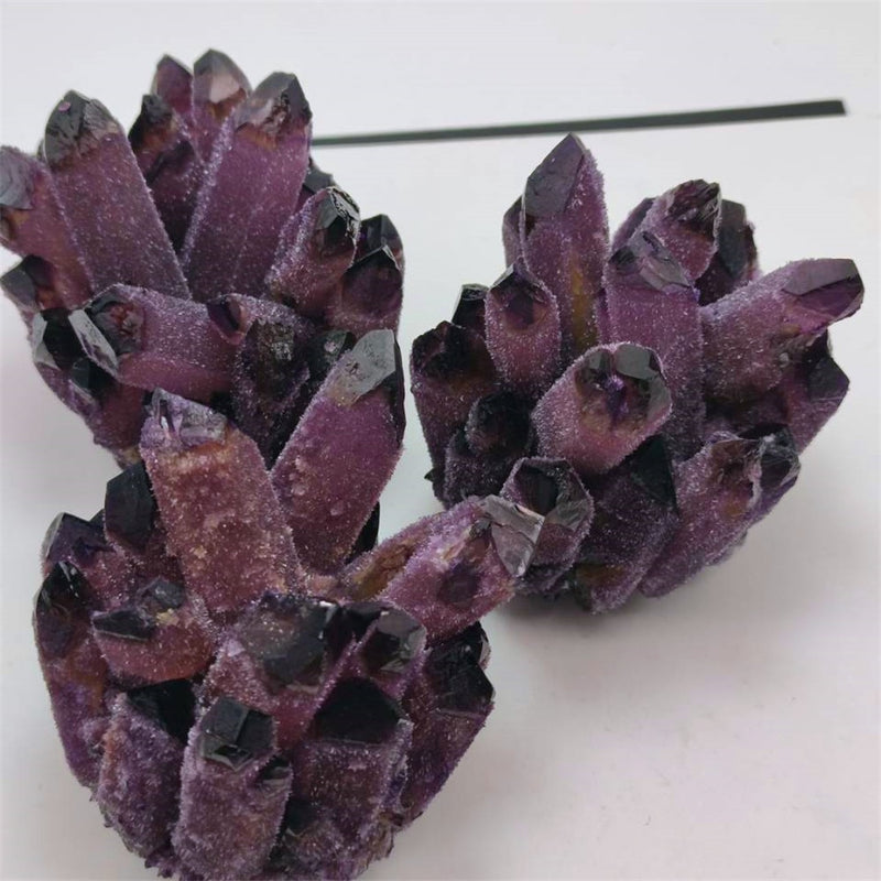 300-800g Natural purple ghost quartz crystal cluster healing crystals raw gemstone specimen for home&office decoration Synthetic