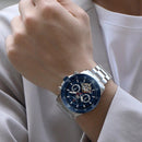 NAVIFORCE New Men Mechanical Watch 100M Waterproof Full Steel Wristwatch Date Week Month Display Man Luxury Watches reloj hombre