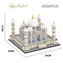 Creative MOC City Building Blocks Taj Mahal World Famous Architecture Micro Model India  Mini Bricks Educational Toys for kids