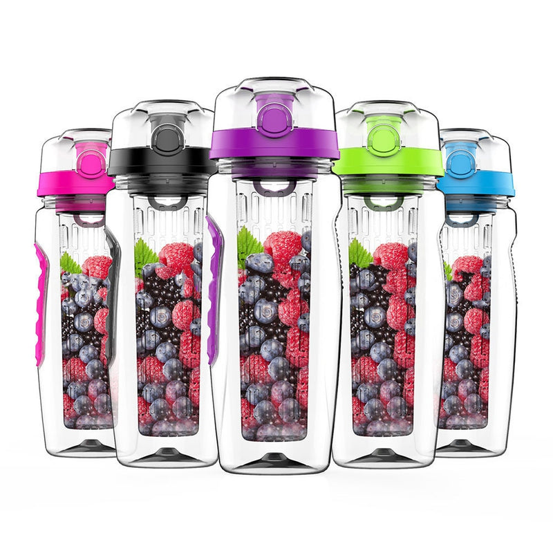 1000ml Water Fruit Bottle Bpa Free Plastic Sport Fruit Infuser Water Bottles with Infuser Juice Shaker Drink Bottle of Water