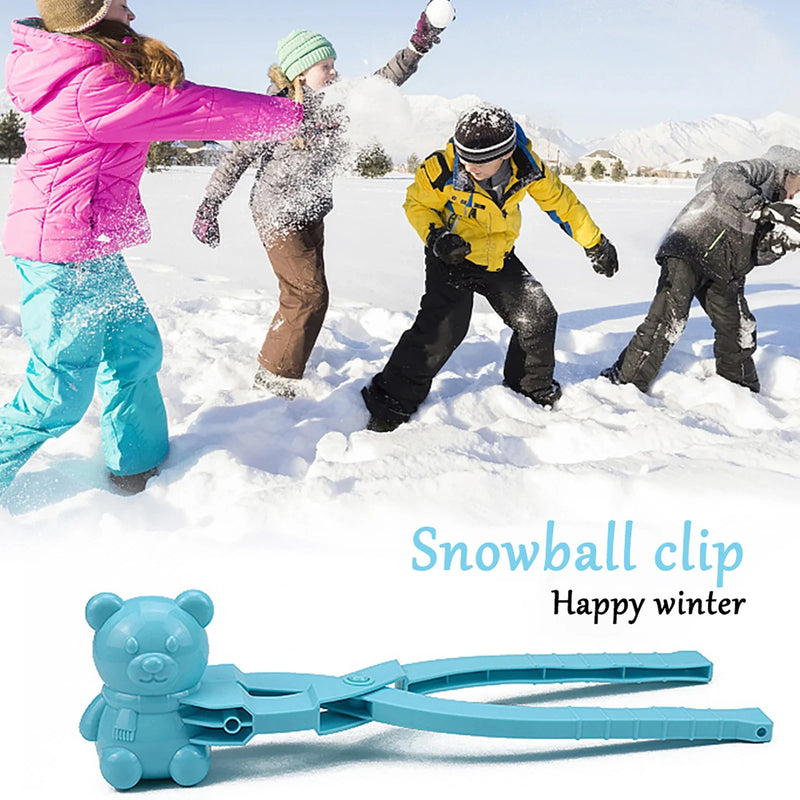 4PCS Snowball Clip Snow Grasping Clamps Tool Multi-shape Cartoon Snowballs  Grabber Snow Ball Maker Sports Toys for Kids