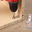 Stainless Steel Corner Bracket L Right Angle Connector Brackets Furniture Cabinet Fastener Corner Brace Shelf Support with Screw