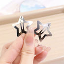 50pcs Silvery BB Clip Cute Star Shape Hair Clip Women Simple Metal Snap Clip Headdress Hair Jewelry Accessories