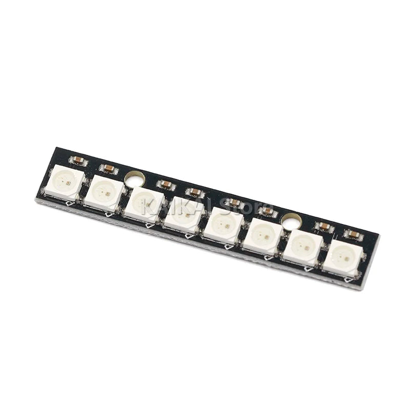 8 channel WS2812 WS2812B WS 2811 5050 RGB LED Lamp Panel Module 5V 8-Bit Rainbow LED Precise