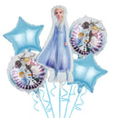 5pcs Disney Frozen Elsa Anna Snowflake Foil Balloon Star Balloon Girls Birthday Party Baby Shower Christmas Decor