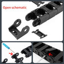 10*11mm Mini Energy Chain Nylon Drag Chain CNC 3D Printer Tank Chain 1m Long Nylon Cable For Automation Equipment 57 Links