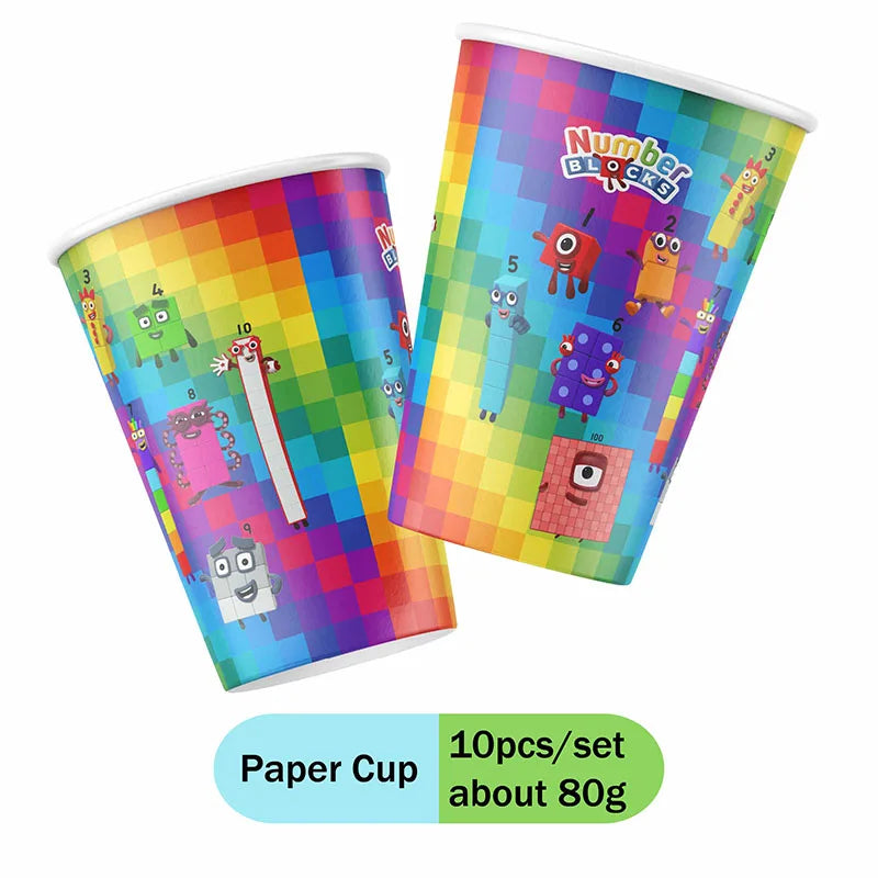 Disney number building blocks cartoon animation table decoration father's day graduacion party stickers decoration anniversaire