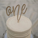 New Wooden Birthday Happy Cake Topper Laser Cut Number ONE  Kids Party Cake Toppers for Baby Shower Year Old Dessert Decoration