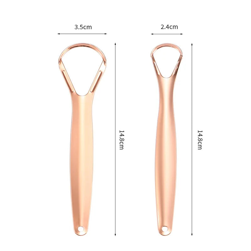 1pc Stainless Steel Tongue Scraper Cleaner Fresh Breath Cleaning Coated Tongue Toothbrush Oral Hygiene Care Tools