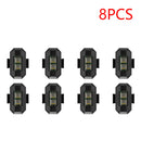1-20pcs USB Rechargeable 7-Color LED Bicycle Taillight Drone Light Bike Safety Night Riding Warning Lamp Cycling Equipment