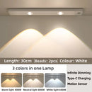 White/Black LED Cabinet Light USB Rechargeable Motion Sensor LED Light for Kitchen Wardrobe Cabinet Lighting 20CM/30CM/40CM/50CM