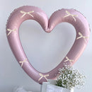 INS 40 inch Love Heart Aluminium Film Balloon With Bowknot Helium Balloon Valentine's Days Wedding Party Decoration Photo Props
