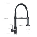 Black Gray Kitchen Sink Faucet Dual Mode Spout Pull Down 360° Rotation Faucet Deck Mounted Hot Cold Water Mixer Tap Torneira