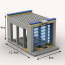 MOC Model Carage Family Garage Clear Glass Roller Door Car Barn Building Blocks Parts DIY Bricks Minifig Items Toys for Children