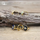 Fashion Natural Stone Bees Ring Oval Gems Labradorite Rose Quartzs Lapis Amazonite Resizable Ring Women Summer Jewelry,QC4059