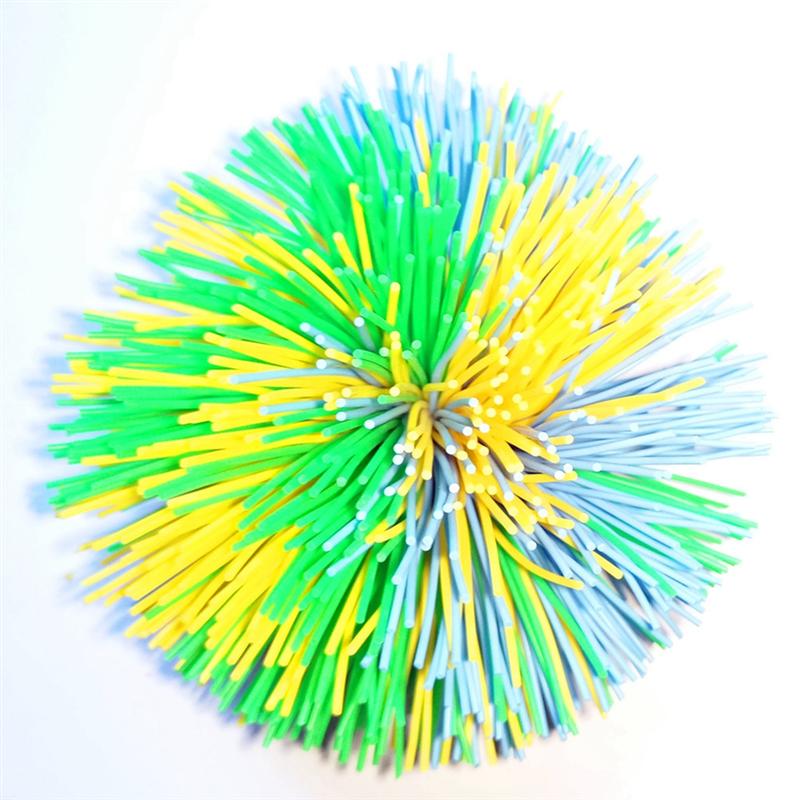 6pcs 6cm Colorful Silicone Koosh Ball Bouncing Fluffy Jugging Ball Sensory Fidgets Stress Relief Toy (Random Color)