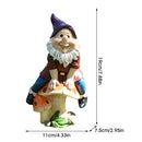 Cute Creative Naughty Gnome Dwarf Garden Decor Statue Old Man Fairy Ornament Easter Dumbbell Weightlifting Gnome Sculpture
