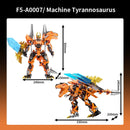 F5-A0008 Mech Series 2-in-1 No need to disassemble Triceratops Mech Transforming Mech children's birthday building block toy