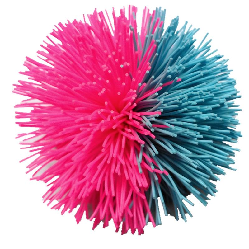 6pcs 6cm Colorful Silicone Koosh Ball Bouncing Fluffy Jugging Ball Sensory Fidgets Stress Relief Toy (Random Color)