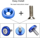 20PCS Aluminum Fender Bumper Washers M6x20mm CNC Billet Bolt Engine Dress Up Kits (Blue) Car Accessiores