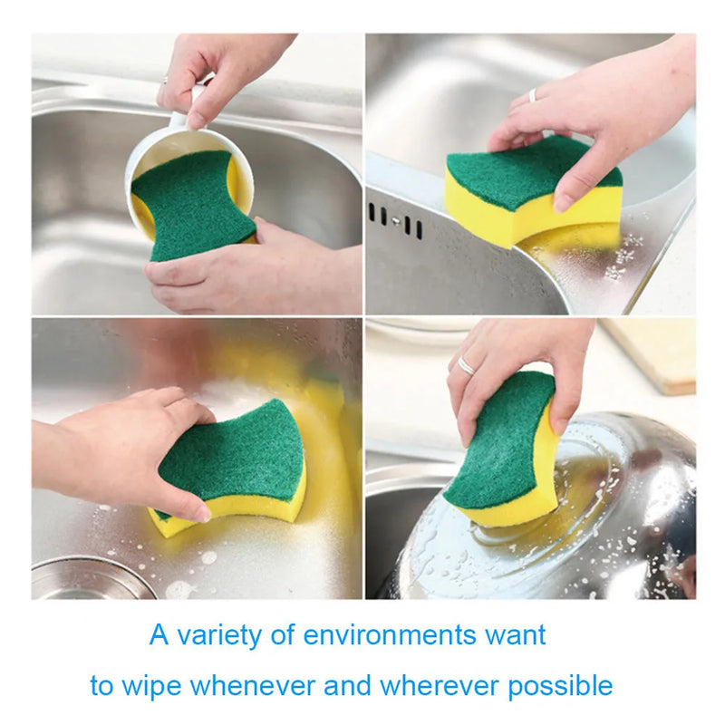 Dishwashing Reusable Kitchen Sponge Useful Accessories Cleaning Supplies Home Tools And Gadgets For Washing Tableware Scrubber