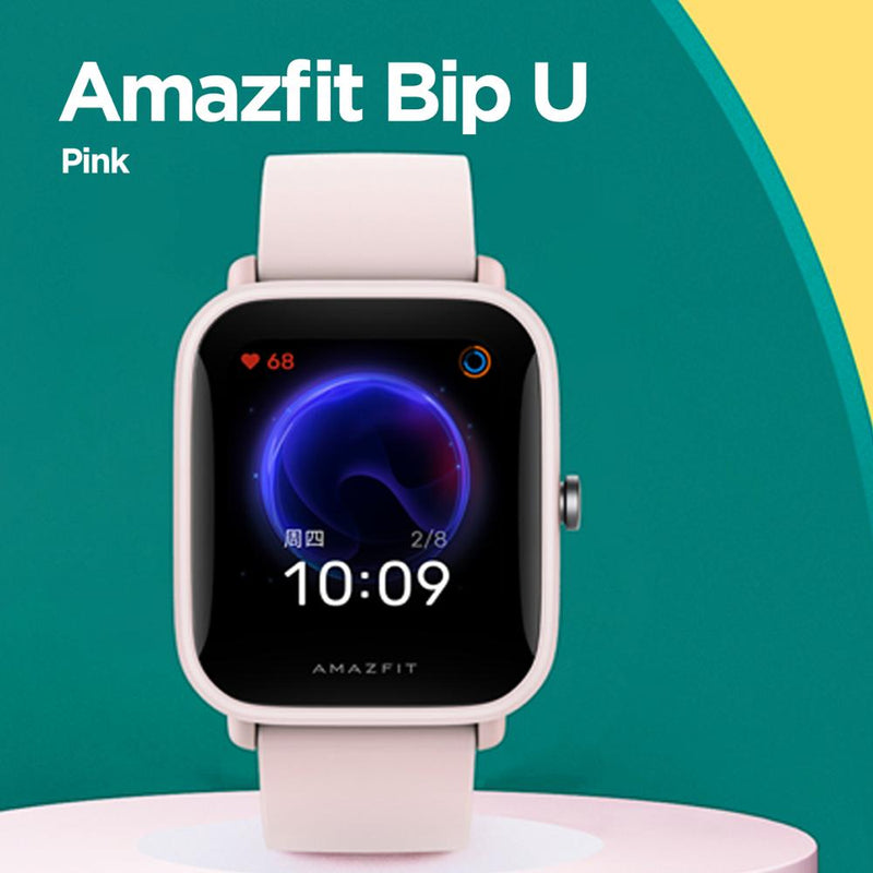 Global Version Amazfit Bip U Smartwatch 60+ Sport Modes Portuguese Fitness Track Watch 1.43‘’ Large Screen Message Notification