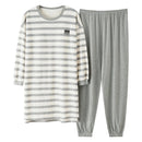 Big Size M-5XL Spring Knitted Cotton Pijamas Two Piece Set Long Sleeved Women Pyjamas Ladies Sleepwear Cute Cartoon Pijamas