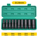 1/2Inch Drive 6-Point Impact Socket Set 10-20 pcs/set 8-32mm Metric Sizes Carbon Steel Impact Socket Set with Hard Storage Box